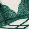Yeni dantel seksi iç çamaşırı sutyen seti push yukarı dikişsiz nakış Bralette tel artı şeffaf kadın iç çamaşırı moda 306a
