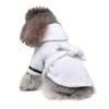 Vêtements pour chiens pyjamas pour animaux de compagnie avec capuche séchage rapide peignoir doux vêtements de nuit pour petits chiens garçon fille