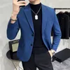 Men's Suits Plus Size 4XL-M Spring Solid Business Formal Wear Blazer Jackets For Men Clothing 2023 Slim Fit Casual Suit Coats Tuxedo