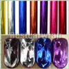 Various Colors Stretchable Mirror Chrome Vinyl Full Car Wrap High Flexible Film Air Bubble Vehicle Covers size 1 52 20M Roll 246T