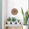 Wall Clocks Wooden Clock Decor Home Decoration Household Kitchen Operated Living Room Hanging Office