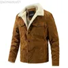 メンズジャケットの男性コーデュロイダウンジャケット2022秋の冬のフリースジャケット太い暖かいスリムフィットコート高品質の男性カジュアルジャケットxxl l230721