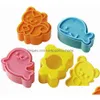 Moldes de cozimento novo cortador de areia mini urso dos desenhos animados esquilo cão do mar pão faca selador para crianças bento almoço molde entrega gota em casa gar dhags