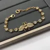 Luksusowy projektant retro Little Bee Charm Branselets Brass Rosiężne materiał dla kobiet miłośników imprez