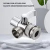 Kitchen Faucets 3 Way Switch Faucet Adapter Leak-Proof Sink Splitter Diverter Valve Easy-to-Install Water Separator For Bathroom