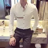 Marke Kleidung Männlich Frühjahr Hohe Qualität Langarm Shirts/männer Slim Fit revers Freizeit Shirts/Mode Tops plus Größe S-3XL