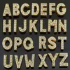 1300 Stück / Menge 10 mm A-Z Goldfarbe voller Strasssteine Dia-Buchstabe Alphabet DIY Charms passend für 10 mm Schlüsselanhänger2298