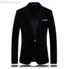 Erkekler Suits Blazers Erkekler kadife Blazers Ceketler Erkek Akıllı Günlük Elbise Takımlar Yüksek Kaliteli Erkekler İnce Single Breatthed Suits Ceket 5xl L230721