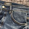 2020 Nya modemän högkvalitativa designer hål dekoration jeans ~ USA: s storlek jeans storlek 30-38 ~ toppar män s designer mager jeans