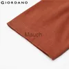 メンズTシャツgiordano men tshritsコットンシンプルソリッドカラークレウネ長袖ティーシャツ快適なカジュアルTシャツ01021820 J230721