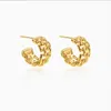 Stud European och American Hemp Chain Woven Circle Earrings for Women Korean Fashion Jewelry Design Personlig 230721