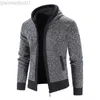 Men's Jackets 2023 New Autumn and Winter Plus Velvet Thickening Large Size Foreign Trade Sweater Coat Pure Color Wild Hooded Cardigan 3Xl L230721