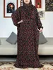 Ubranie etniczne Neswest muzułmanin Rayon Abayas for Women Ramadan Modlitwa Dubai Turcja Bliski Wschód Femme Floral Loose Lose African Dress Turban Joint 230720