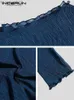 Herrtröjor Fashion Men's T-shirt Turtle Neck Folding Long Sleeve Transparent Sexig Camisetas Solid Mesh Street Clothing Men's Clothing S-5XL Z230721