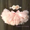 Atacado bebê meninas tutu saia arco gaze saias designer crianças com faixa de cabeça PP vestido curto vestidos de princesa roupas de bebê saia 0-3T