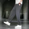 Calças masculinas largas de algodão para homens Harem Harajuku calças de cor sólida para homens estilo chinês jogging vintage masculino streetwear 5XL