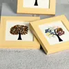 New Raw chip Stone Crystal Tree of Life Pattern Wooden Picture Frame Table Home Fashion 7 Chakra Accessories Festive Display Ornaments Gift