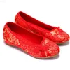Elbise Ayakkabı Timetang Kadın Kırmızı Daireler Ayakkabı Eski Pekin Ulusal Tek Ayakkabı Çin Düğün Gelin Dragon Phoenix Nakış Ayakkabı E204 L230721