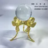 Jewelry Pouches Pure Copper Support Display Stand Sphere Meditation Divination Stone Dragonfly Shape Crystal Ball Base Metal Holder