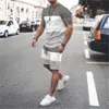 Męskie dresy 3D Casual Tshirt Sets Sportswear for Male OversizeS Clothing Shorts Suit Men Summer Beach 230720
