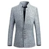 Мужские костюмы Blazers Retro Stand Casual Jacket Men Business Jackets Coat M5XL 230720