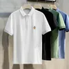 Herrpolos t skjortor män polo homme sommartröja bin broderi t-shirts high street trend skjortor kvinnor topp mode tee s-4xl c1dm#