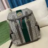 Bolsa de grife de luxo Mochila de grife masculina Mochila de viagem Clássica estampada em lona em relevo combinando couro corrente de ouro alça de ombro mochila em concha mochila