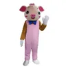 Costume de poupée à mascotte Costume mignon Costume de mascotte de porc rouge adulte