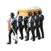 Decorative Objects Figurines 1 64 High Simulation Plastic Ghana Funeral Coffin Dancing Pallbearer Team Model Exquisite Workmanship Action Figure Car Decor 230721