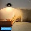 Wandlamp LED Sconce Mount RGB USB Oplaadbaar 360 ° Draaibaar draadloos licht voor nachtkastje