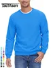 Sweats à capuche pour hommes Sweats TACVASEN Tricoté léger pour hommes à manches longues Pull à col rond Coupe décontractée Pull en tricot avec cordon de serrage Tops 230721