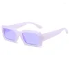 Sunglasses Fashion Candy Color Women Plastic Square Frame Glasses Trendy Men Small Face Vintage Sun Rectangle