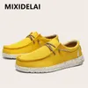 Geklede Schoenen Plus Maat 40-48 Heren Casual Schoenen Platte Outdoor Heren Sneakers Lichtgewicht Bootschoenen Rijden Loafers Ademende Mannen Canvas Schoenen 230720