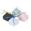 Present Wrap 50st Multi Color Candy Box Wedding Favors and Gift Boxar Väskor för gäster Dekoration Baby Shower Party Supplies