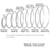 Серьги обручи мода негабаритное круговое столовое преувеличен 20-100 мм хрустальный круг большой для женских ювелирных ювелирных подарков