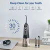 Diğer Oral Hijyeni Oral Irrigator USB Şarj Edilebilir Su Flosser Taşınabilir Dental Su Jeti 300ml Su Deposu Su Geçirmez Dişler Ağız Bakımı için Temizleyici 230720