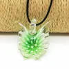 Pendant Necklaces Maxi Necklace Selling Real Colares Femininos Fashion 5pcs Mix 5 Colors Round Foil Murano Lampwork Glass