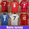 Fani Tops TEE 84 98 Beckham Retro Męskie koszulki piłkarskie BARTHEZ KEANE GIGGS Sheringham Scholes Chicharito przeciwko Persie Football Shirts krótkie mundury T230720
