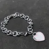 Bracciale TFF di design da donna, moda semplice, catena spessa, ciondolo con amore