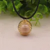 100Pcs DIY Gold Spiral Bead Cages Pendants Jewelry Findings Handmade Jewelry Components Charms 15X14MM 25X20MM 30X25MM271H