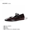 Dress Shoes Shoes Woman 2022 Modis Casual Female Sneakers Flats Oxfords Shallow Mouth Square Toe New Cute Retro Dress Leather Grandma Rubber L230721