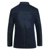 Mäns kostymer Blazers Högkvalitativ denimjacka för män Blazer Casual Single Breasted Cotton Slim Fit Blue Plus Size 4XL 230720