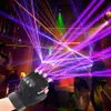 Czerwone zielone fioletowe rękawiczki laserowe tańczące rękawiczki sceniczne laserowe światło palmowe dla DJ Club Party Bars Stage Finger Light Personal Props249e