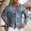 Chemises décontractées pour hommes Brand New Chemises pour hommes Chemises habillées Vintage Baroque Button Down Casual Manches longues Muscle M ~ 2XL Plus Size Print L230721