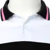 Heren Polo's Mannen T-shirt Korte Mouw Polo Shirt Splicing Contrast Urban Business Casual Mode Revers Rib Top 230720