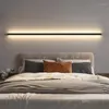 Luminária de parede moderna minimalista longa luz LED montada em ambiente interno para sala de estar acessórios de decoração para casa