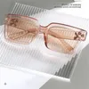 Sonnenbrille 2023 Modeversion Quadratischer Rahmen Hip Hop Männer und Frauen Trend Net Rote Brille Schneeflocke