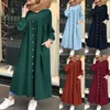 Vestuário étnico Muçulmano Ramadã Vestido Khimar Hijab Abaya Manga Comprida Islã Vestuário Abayas Mulheres Dubai Kaftan Turco Modéstia Robe Jilbab 230721