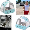 Cages d'oiseaux portables Clear de transport de perroquet sac de voyage respirant petite fenêtre d'accès aux animaux de compagnie pliable extérieur 230721