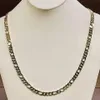 10k Solid Gold Handmade Figaro Curb link mens chain necklace 24 57 Grams 6 5 MM217M